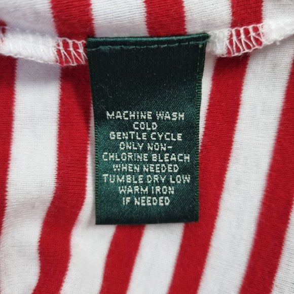 NWOT - Ralph Lauren Boat Neck 3/4 Sleeve Stripe Top Size L - Picture 8 of 11